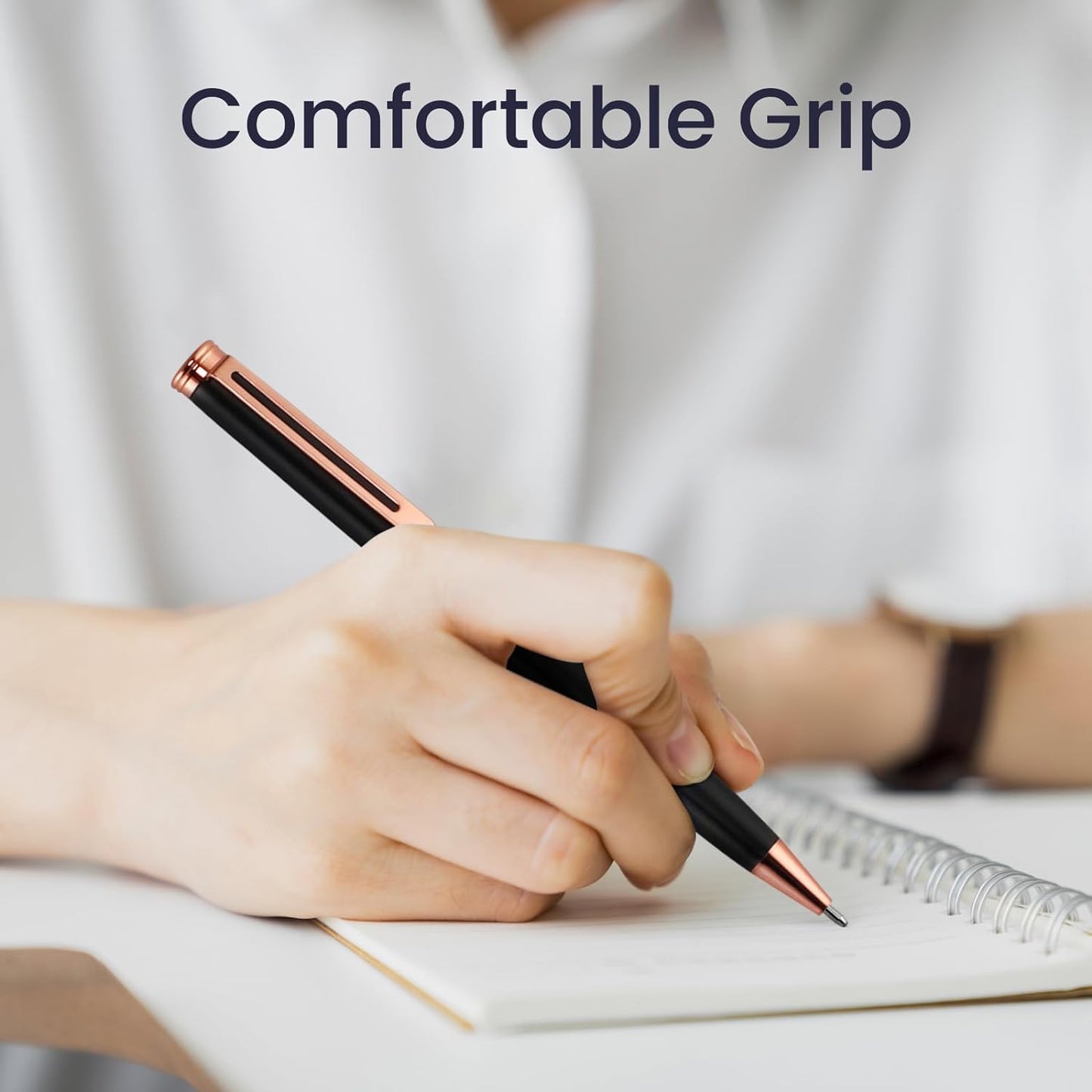 Cambond Retractable Ballpoint Pens,3 Pens with 6 Refills