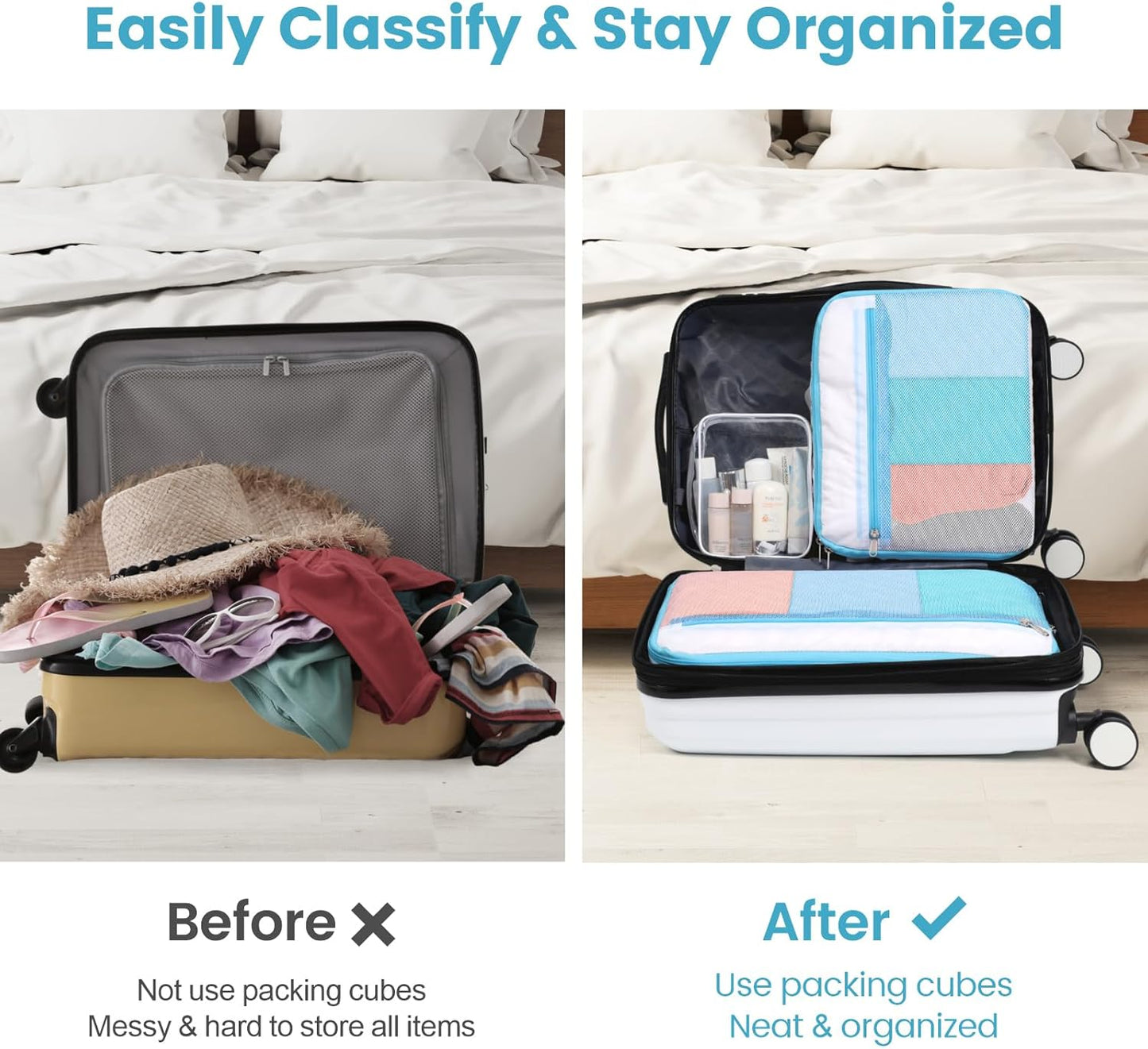 Cambond Mesh Packing Cubes for Suitcase