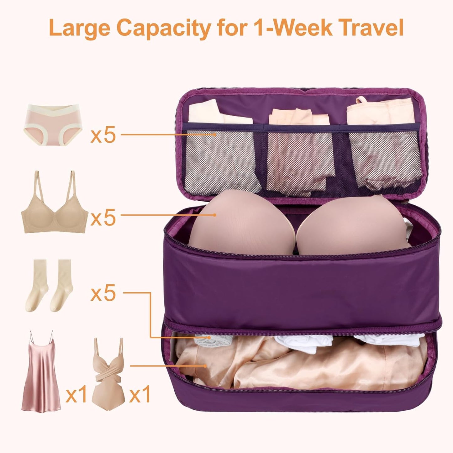 Cambond Travel Underwear Organizer Bag