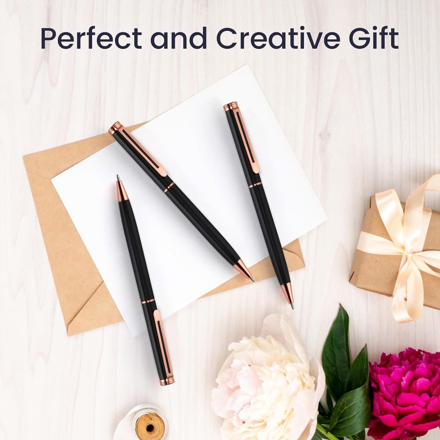Cambond Retractable Ballpoint Pens,3 Pens with 6 Refills
