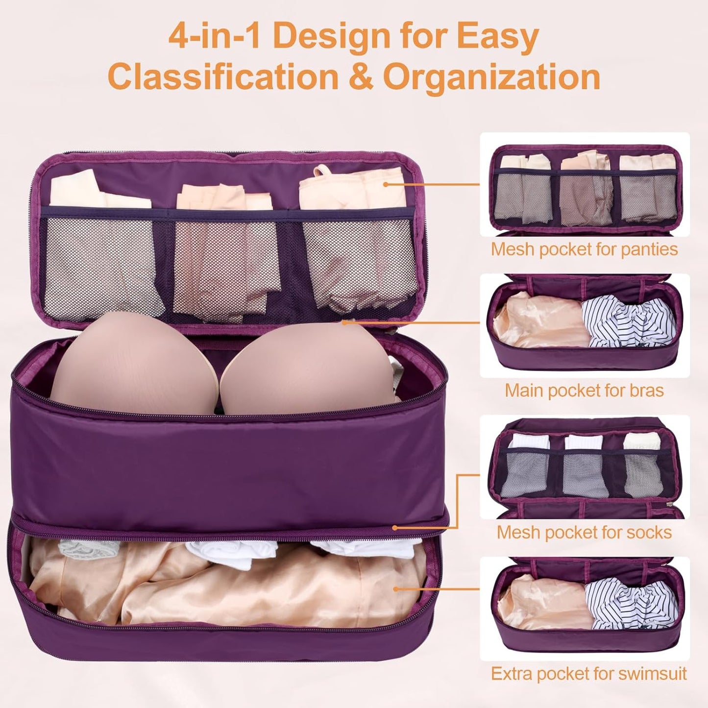 Cambond Travel Underwear Organizer Bag