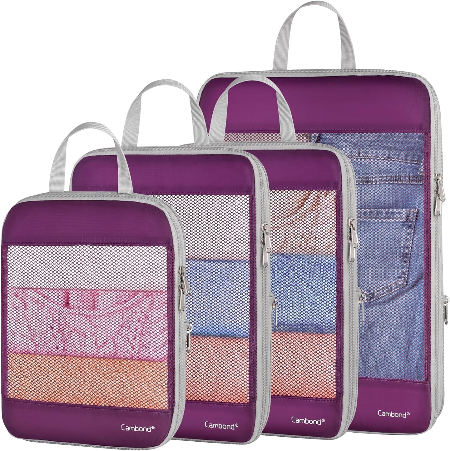 Cambond See Through Mesh Compression Packing Cubes
