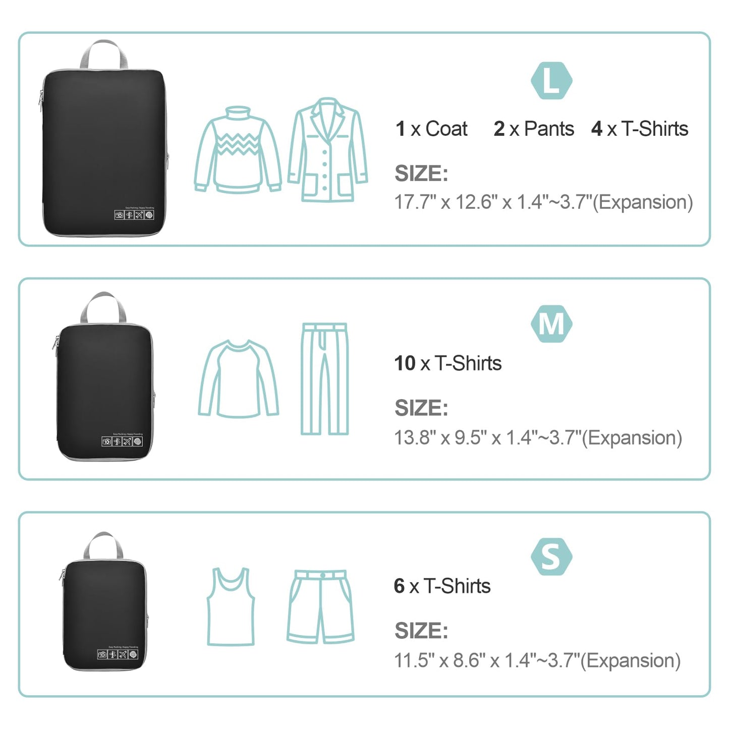 Compression Packing Cubes
