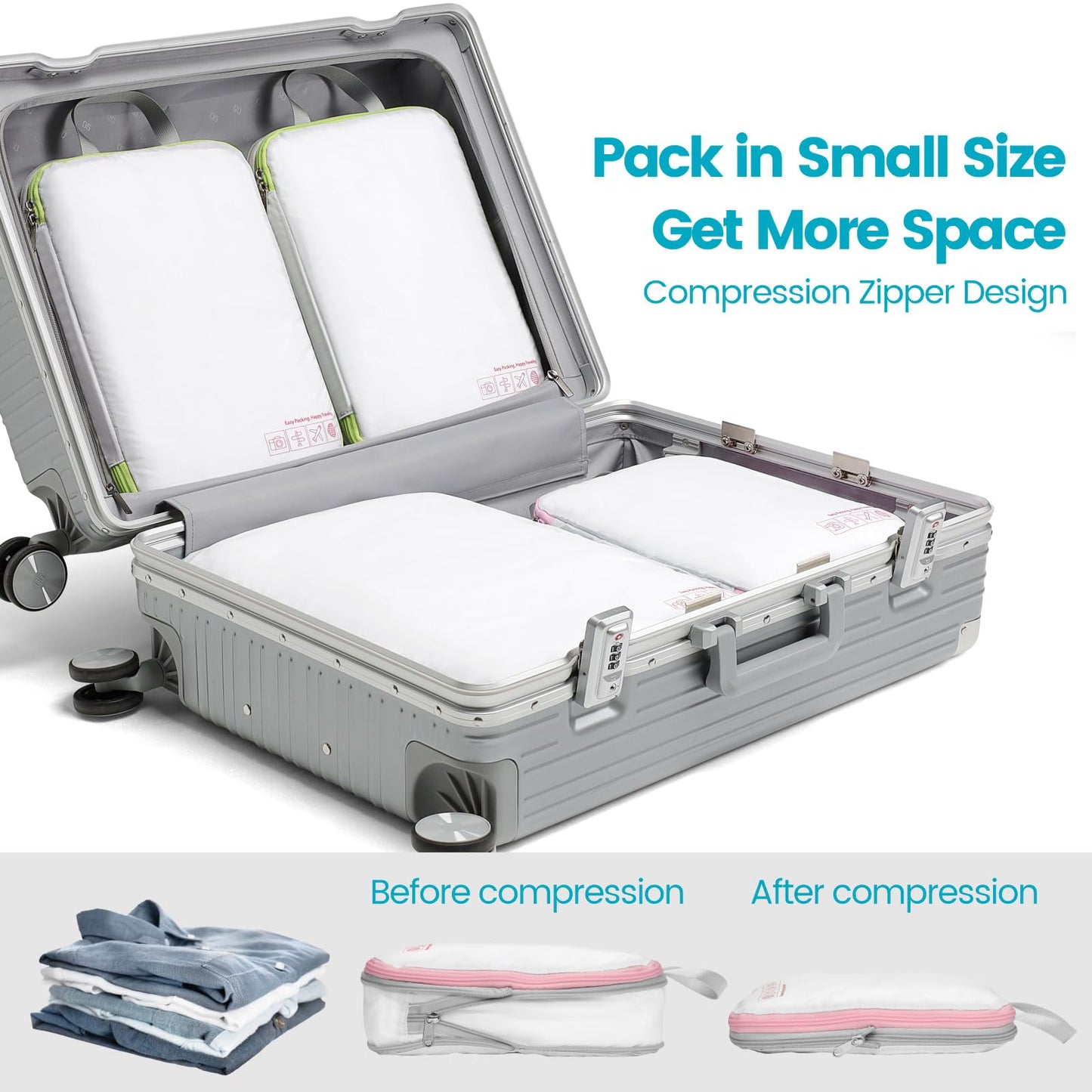 Compression Packing Cubes for Travel