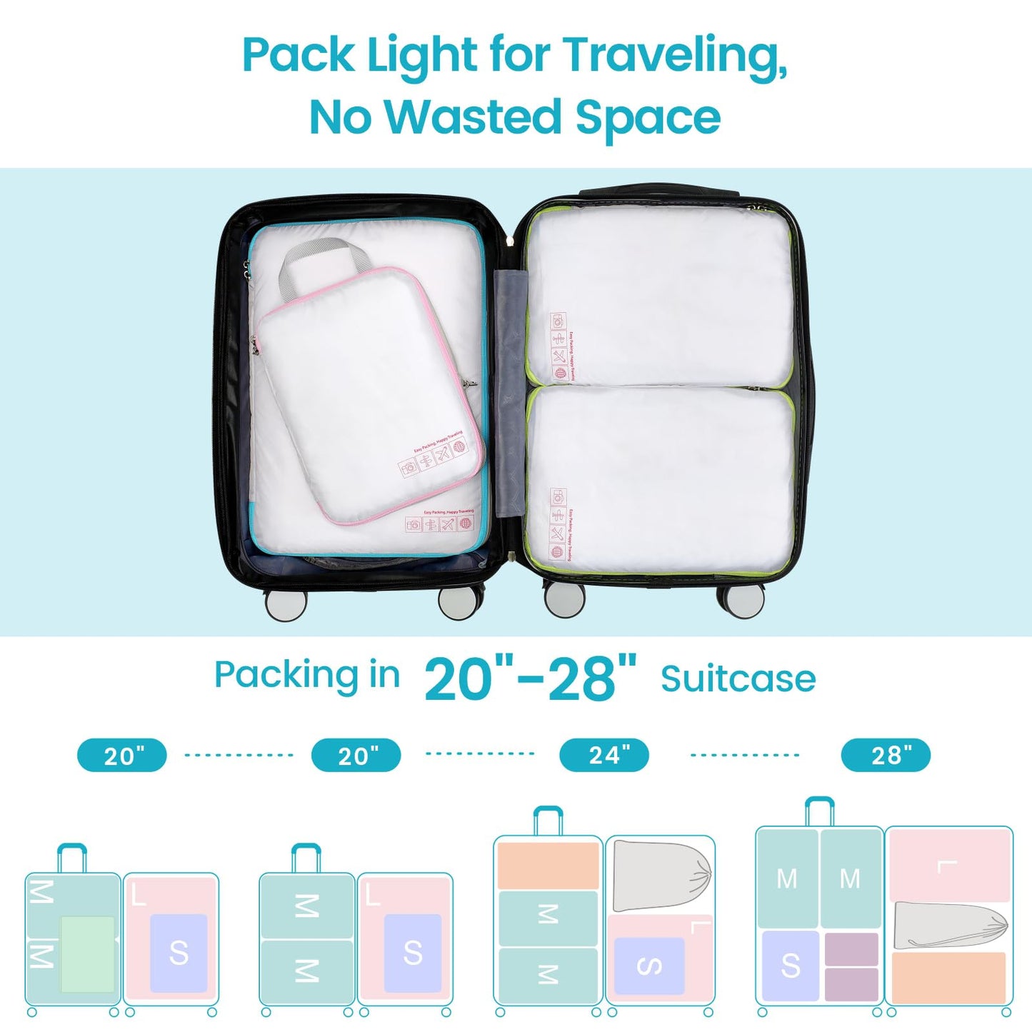 Compression Packing Cubes for Travel