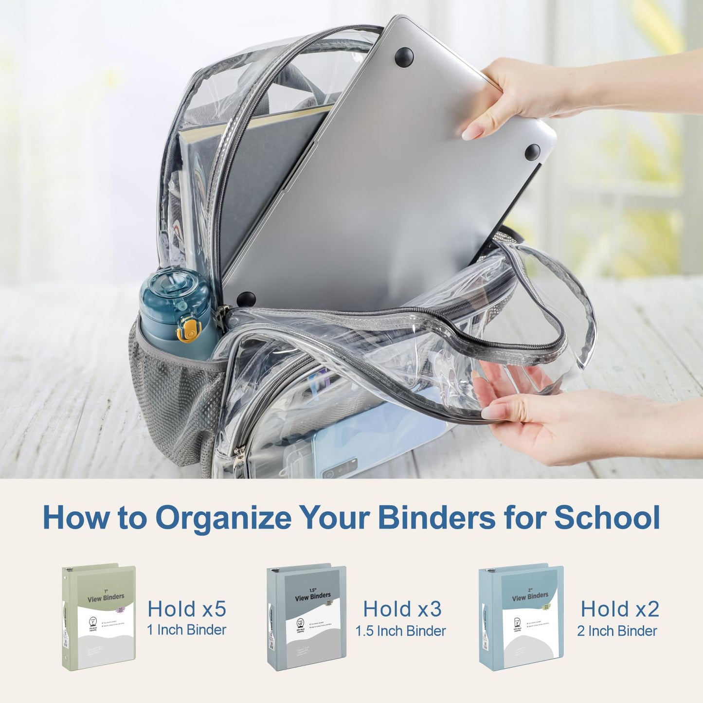Clear laptop backpack