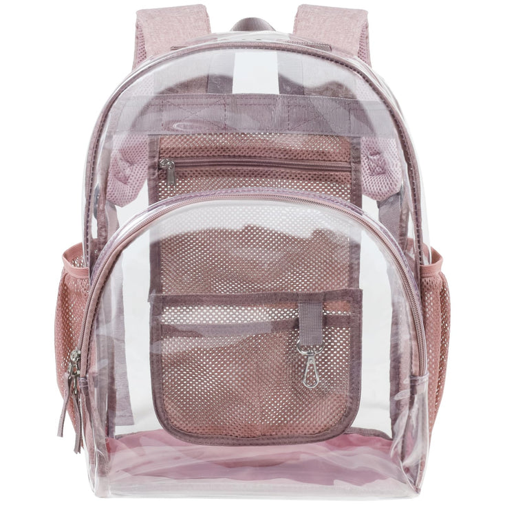 Clear backpack with pockets