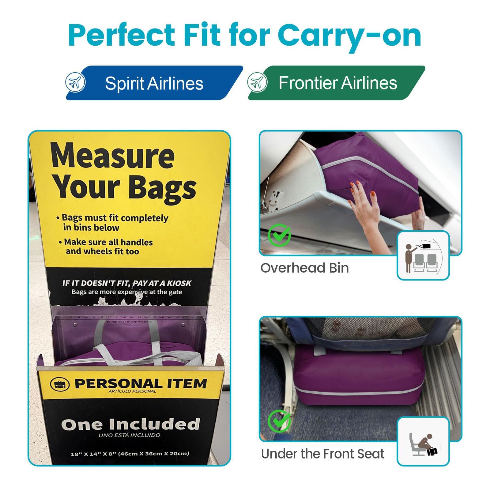 Spirit Airlines Personal Bag For Frontier Airlines Duffel Bag